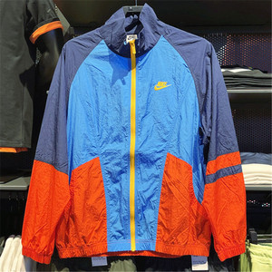 正品nike耐克男子后背大勾logo梭织立领防风休闲夹克外套 dd6171