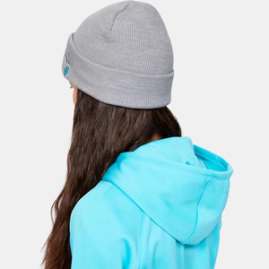 ua安德玛女款儿童秋冬柔软保暖双层毛线针织帽灰色圆帽 1345401