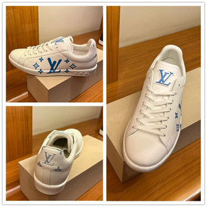 最米兰代购专柜正品lv路易威登男士新款系带休闲鞋小白鞋1a9jdl
