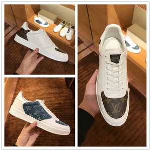 【专柜】正品lv路易威登男士新款老花小白鞋系带运动休闲鞋板鞋