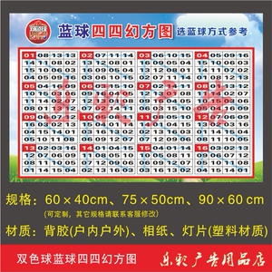 福利彩票福彩店投注站用品双色球蓝球四四幻方图选号参考宣传资料