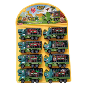 儿童男孩恐龙货柜车工程车滑行惯性回力玩具车运输车糖果玩具