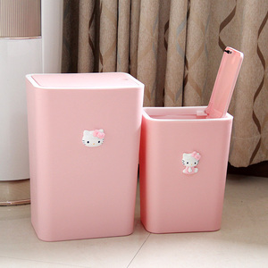 创意时尚卫生间有盖垃圾桶家用厨房客厅塑料长方形带盖按压卫生桶