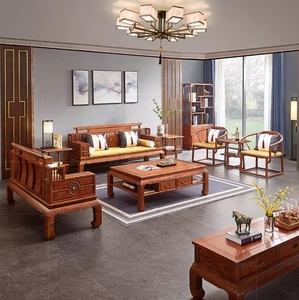 刺猬紫檀沙发新中式 新款全实木客厅家具 圈椅组合禅意客厅品质