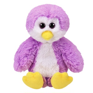 美国ty毛绒公仔阁楼宝贝系列中号紫色企鹅戈顿