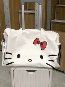 HelloKitty卡通可爱大包包单肩蝴蝶结凯蒂猫手提健身包斜挎旅行包