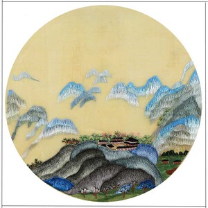 苏绣刺绣纯手工自绣diy初学套件材料山水风景中式客厅挂画送教程