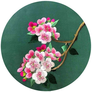 刺绣手工自绣桃花