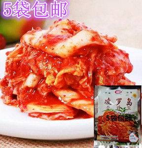 凌罗岛 进口韩国正宗泡菜 朝鲜辣白菜 下饭菜 延边辣白菜 5袋包邮