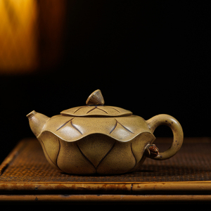 紫砂一厂老茶壶 文革老茶壶名家全手工蒋蓉真品本山段泥莲蓬壶