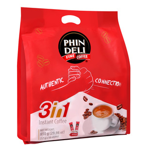 越南进口PHINDELI握手三合一速溶咖啡粉50杯固体饮料850克