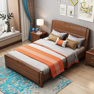 实木床单人床1.2米现代简约儿童床男孩小户型1.35次卧小床双人床