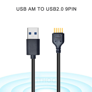 USB2.0 A公头转口9针9PIN主板外内置蓝牙水冷RGB数据转置U转接线
