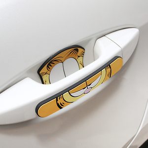 加菲猫汽车外饰品门碗贴防刮防撞防护条卡通个性门把手漆面保护膜