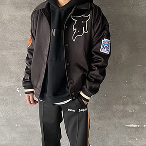 高版本fear of god fog第五季徽章棒球服夹克男高街贴布字母外套