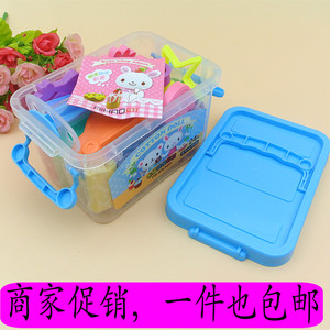 爱好24色橡皮泥套装四方形盒子收纳盒彩泥儿童手工泥玩具六一礼物