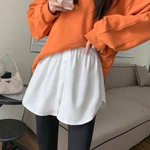 小屁帘女搭配卫衣t恤打底神器假下摆衬衣叠穿内搭遮屁股半身短裙