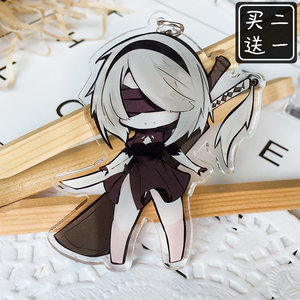 尼尔机械纪元周边steam动漫2b小姐姐手机挂件q版亚克力游戏钥匙扣