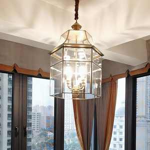 全铜防水吊灯美式现代户外庭院走廊过道装饰灯别墅创意玄关阳台灯