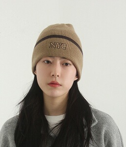 【bananatiger】韩国代购 nyc beanie 字母 毛线帽 针织帽 帽子