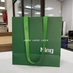 最炫袋族风淘宝深绿色手提袋 墨绿色纸袋 绿色船型纸袋高档蝴蝶结