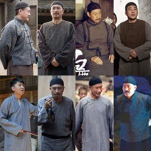 白鹿原张嘉译同款影视古装民国长衫长袍马褂地主农民管家演出服装