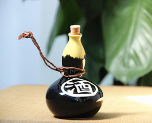半斤装颜色釉葫芦酒具 景德镇陶瓷250毫升空酒瓶小酒壶家用存酒灌