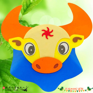 小马过河帽子 动物头饰 eva面具 老黄牛松鼠 儿童表演道具万圣节