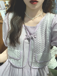 茶歇法式初恋紫色连衣裙女夏季学院风小清新气质甜美森系仙女长裙