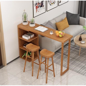 新中式现代客厅隔断柜松木实木吧台简约原木酒柜吧台桌家用一体