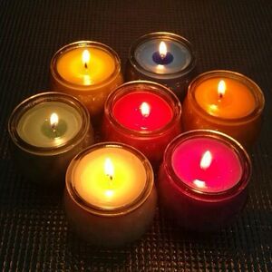 七彩酥油灯24小时平口酥油灯 七彩莲花酥油灯 佛教用品