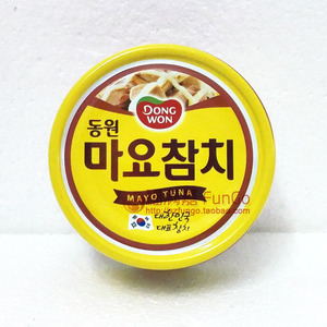 韩国进口东远蛋黄酱金枪鱼罐头100g 沙拉寿司罐头 户外食材