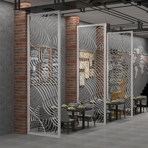 复古工业风铁艺隔断餐厅火锅店酒吧包厢创意隔断客厅镂空异形屏风