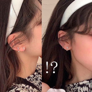两个耳洞耳线的戴法图图片