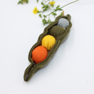 田园水果复古布艺豌豆荚手工diy创意窗帘衣服包包配饰头饰材料