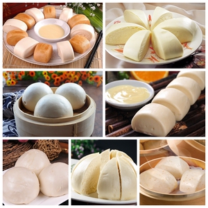 馒头杂面馍花卷家常主食白面馒头海报宿舍客厅卧室壁纸贴纸装饰画