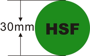 hsf标签hf绿色环保标签绿色环保标签,30mm的hsf标签