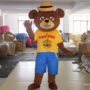运动熊道具头套表演行走广告宣传帽子小棕熊小熊衣服卡通人偶套装