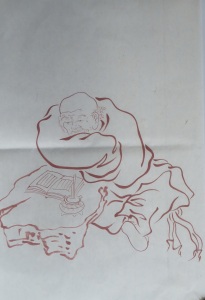 手绘白描人物十八罗汉图国画客厅装饰挂画无款画芯特价hu2052725