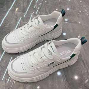 卡缇娅女鞋2022春季新款真皮百搭ins运动鞋31-52圆头系带轻便纯色