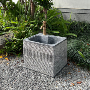 大理石拖把池家用阳台天然石头墩布池户外庭院水槽一体式洗手台盆