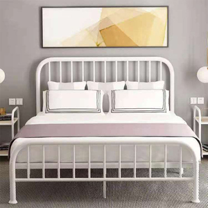 铁艺床现代简约出租房简易1米5单人床家用成人欧式主卧双人床铁架