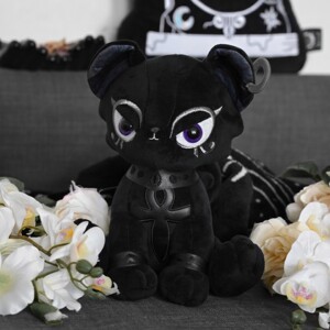 killstar正品新款哥特黑色猫埃及猫玩偶小众暗黑公仔毛绒玩具