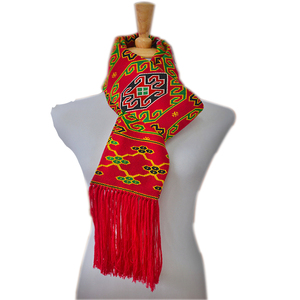 乖幺妹土家织锦西兰卡普围巾手工编制斜纹长款加厚棉围脖价格061280