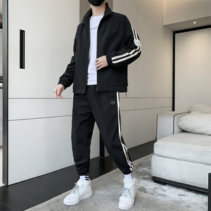 2022春秋季休闲运动服套装男装一套外套帅气潮男穿搭全套整套衣服