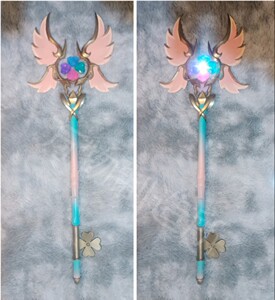 王者荣耀 瑶cos 时之祈愿cosplay 情人节皮肤 道具 法杖