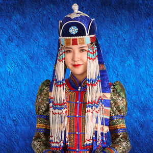 内蒙古蒙古族帽子舞蹈演出头饰女民族风古风头饰服饰蒙古帽定做