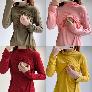 00jilili868淘宝夏季纯棉哺乳短袖产后圆领印花上衣外出时尚喂奶