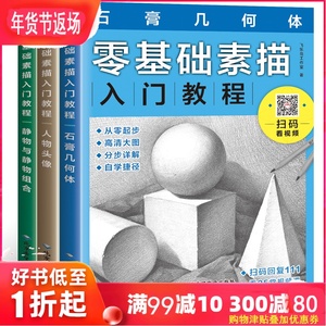 石膏几何体/人物头像/静物组合 素描书入门新手自学画画几何静物铅笔