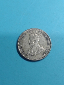 1926-1927年海峡殖民地10分小银币  乔治五世 外国硬币 随机发